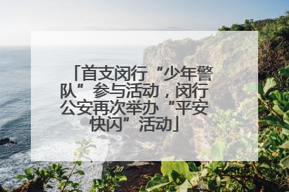 首支闵行“少年警队”参与活动，闵行公安再次举办“平安快闪”活动